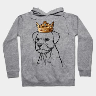 Border Terrier Dog King Queen Wearing Crown Hoodie